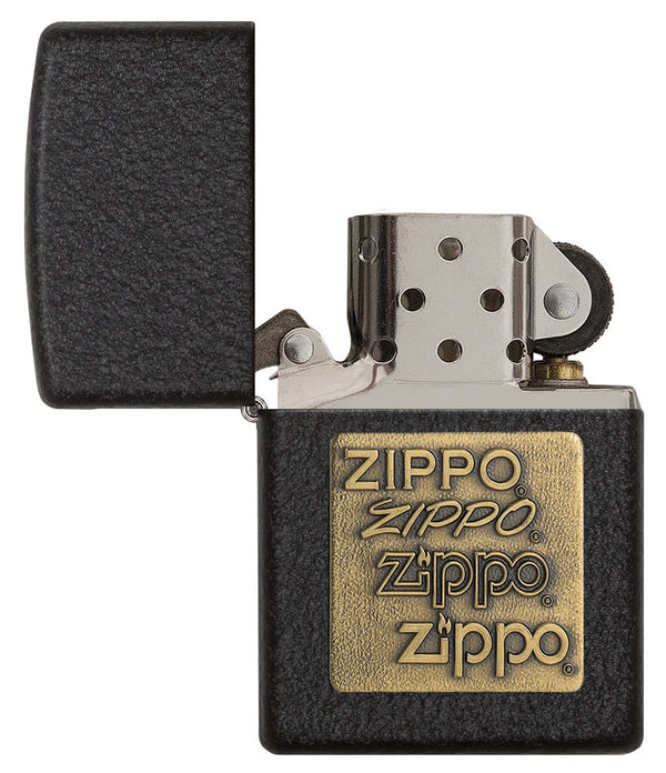 Запальничка Zippo Brass Emblem Black Crackle