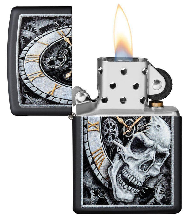 Запальничка 218 Skull Clock Design