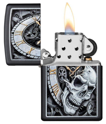 Запальничка 218 Skull Clock Design