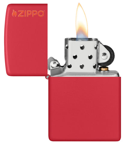 Запальничка 233 RED MATTE w/ZIPPO LOGO