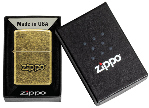 Запальничка Zippo Stamp Antiqued Brass