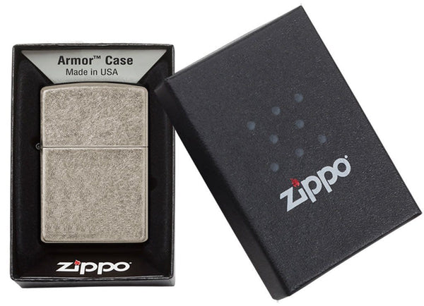 Запальничка Zippo 28973 Armor Antq Slvr Plt