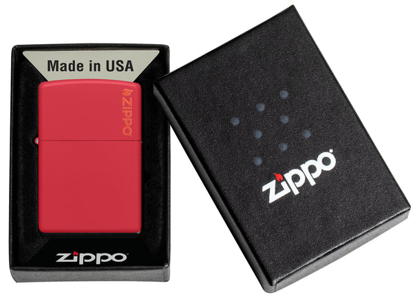 Запальничка 233 RED MATTE w/ZIPPO LOGO