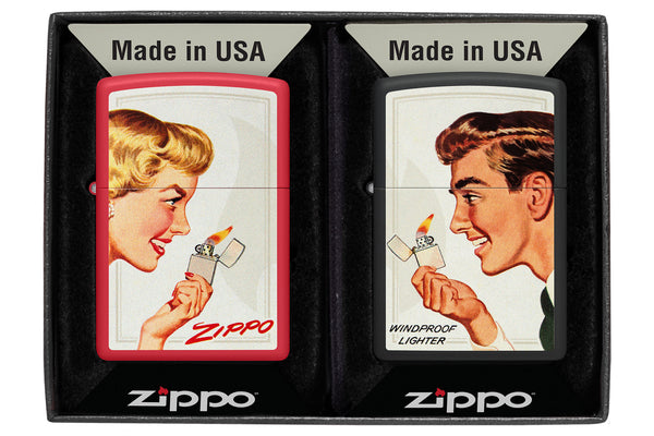 Запальничка 233/218 Zippo Couple Set Girl/Guy