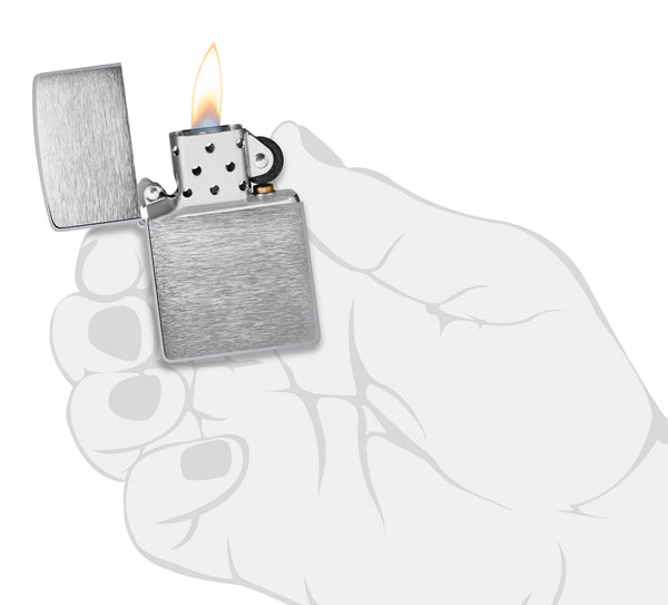 Запальничка  BRUSH FNISH CHROME