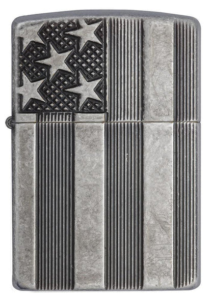 Запальничка  28973 U.S. Flag Armor Antq Slvr Plate