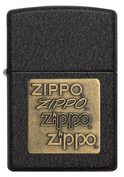 Запальничка Zippo Brass Emblem Black Crackle
