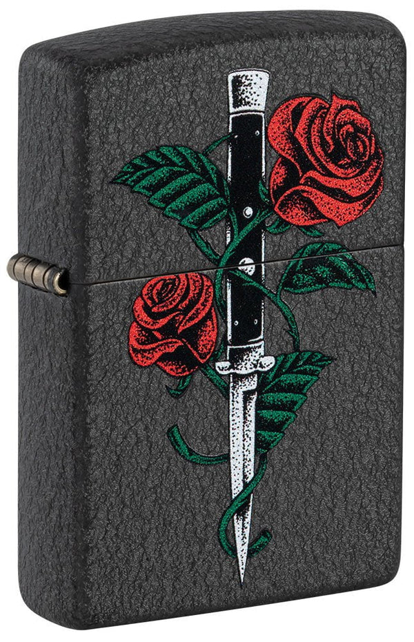 Запальничка 236 Rose Dagger Tattoo Design