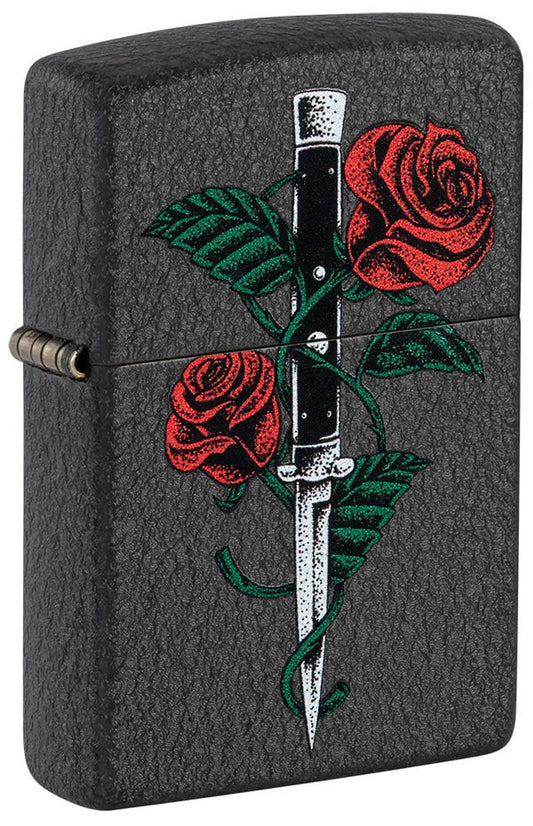 Запальничка 236 Rose Dagger Tattoo Design